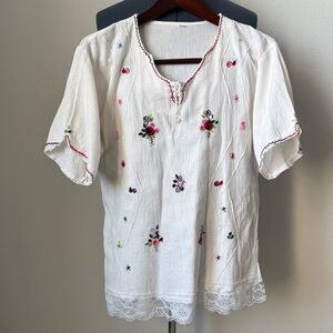 Elegant Floral Embroidered Blouse